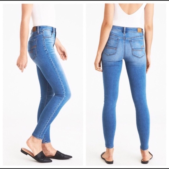 CUTE! AE super stretch jegging jeans size 2 - Picture 3 of 14